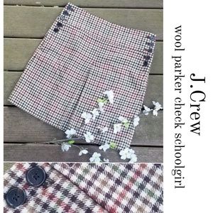 J.Crew | Parker Check Schoolgirl Wool Pocket Skirt